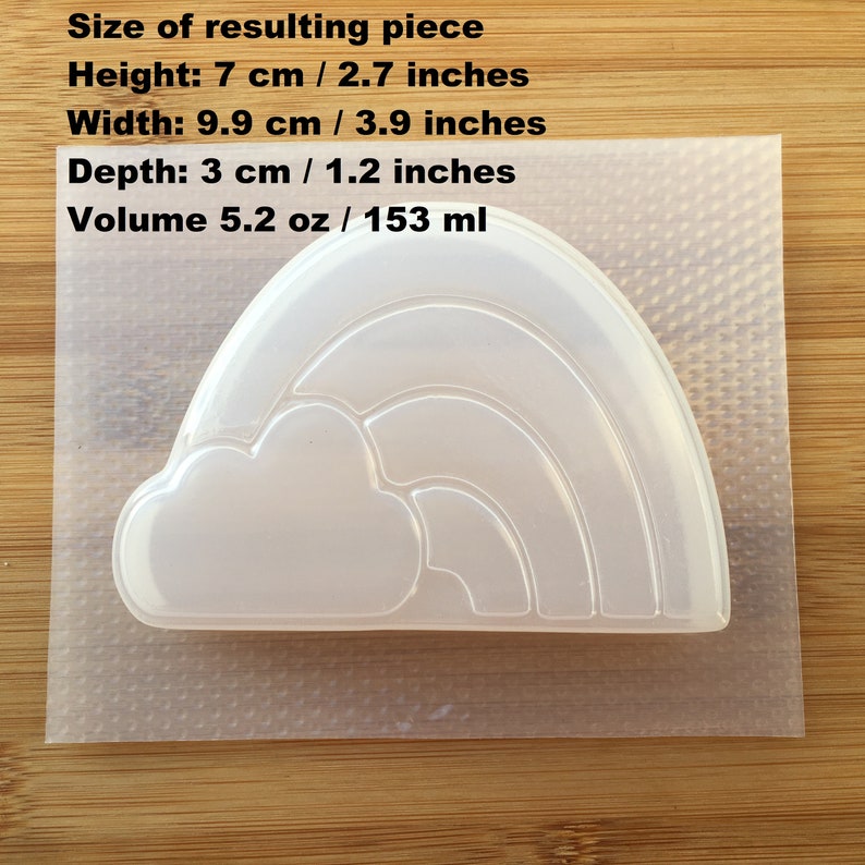 5.2 oz Rainbow Plastic Mold, Mold for UV Epoxy Resin Chocolate Soap Candle Wax Fondant Cupcake Toppers Bath Bombs Clay Candy Jello Ice Cubes image 2