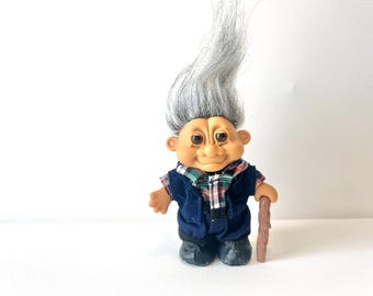 トロール人形 老人 白髪 5インチ - Etsy 日本
