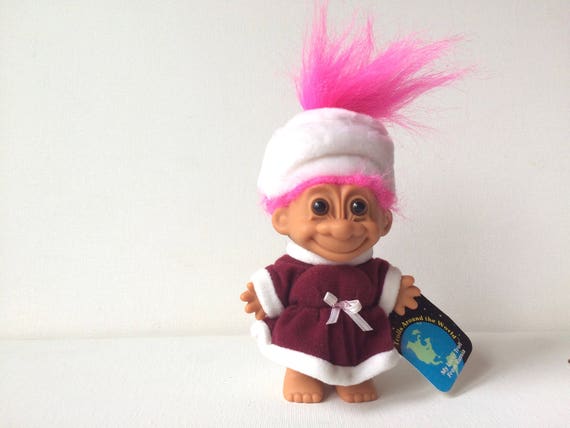 Russ Trolls 7 inch Tracey Summer Clothes Troll blue hair