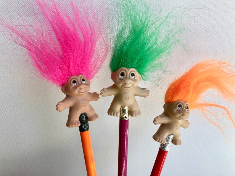 TROLL KEY CHAIN Green NEW STORE STOCK 2/" DAM Norfin Troll Doll