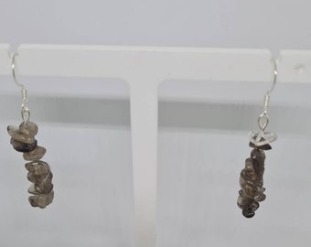 Smokey Quartz Earrings with Sterling Silver Hooks