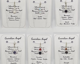 Gemstone Guardian Angel Charms
