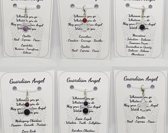 Gemstone Guardian Angel Charms