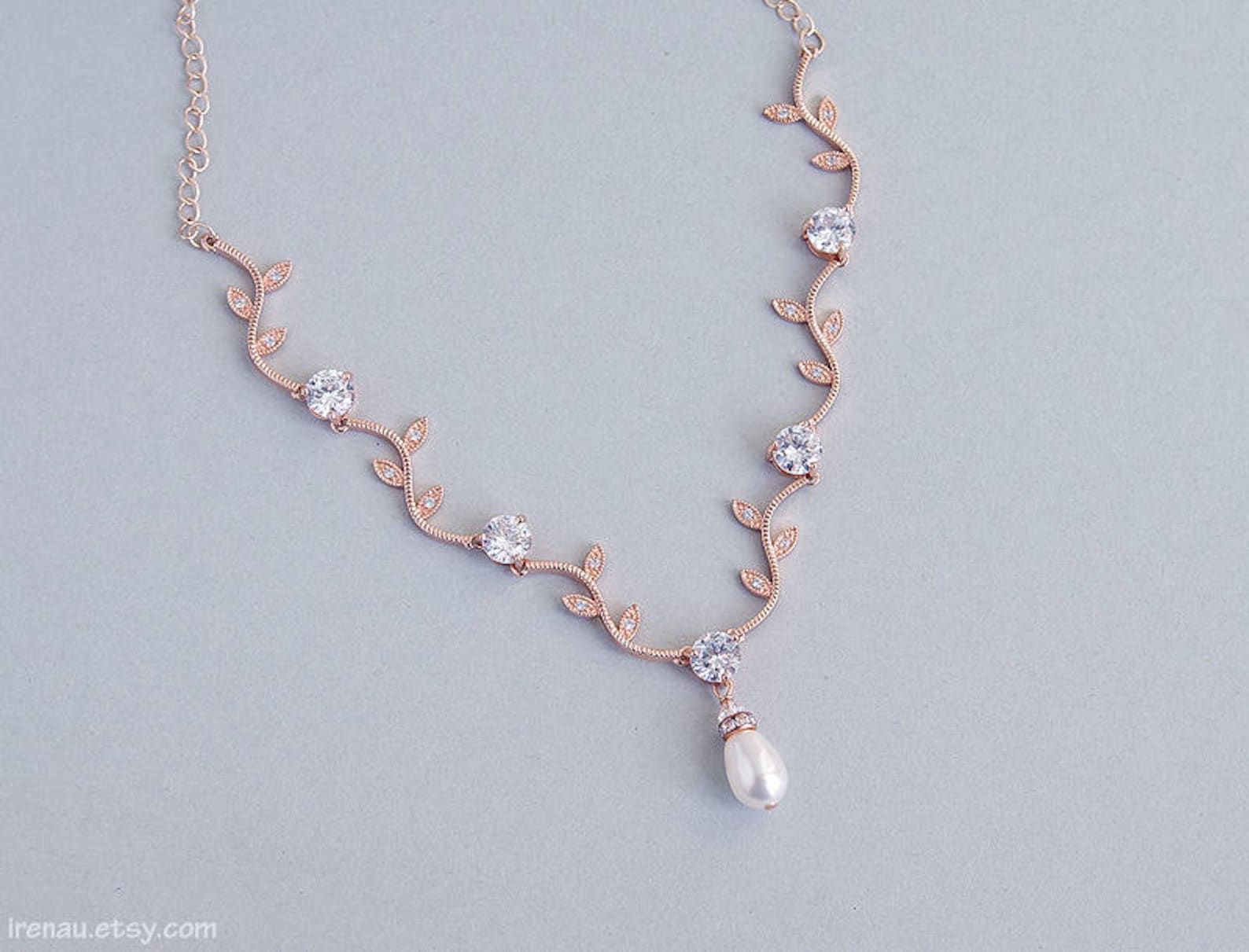 Rose Gold Tone Vineyard Necklace main image 1