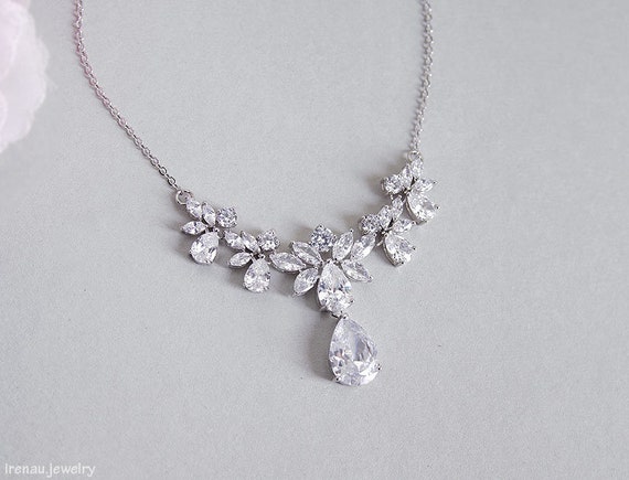 Collier Strass Mariage Mariée Bijoux Haute Qualité Collier Chaîne