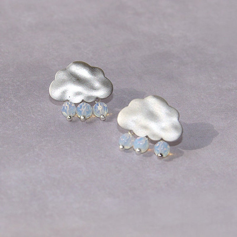 Small Crystal Cloud Earrings