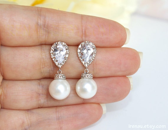 Pearl Post Softball Earrings Pearl Post Softball Earrings
