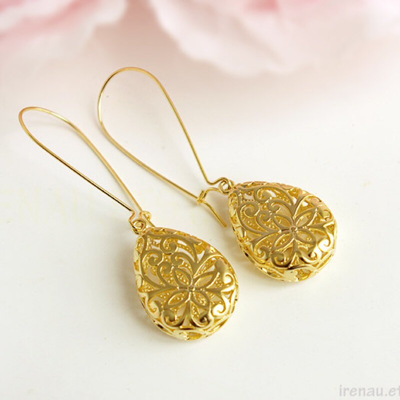 Gold Filigree Earrings