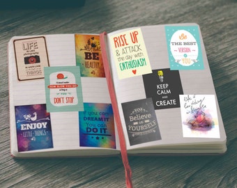 Planner Stickers | for use with ERIN CONDREN LIFEPLANNER™ | use in InkWELL Press™ Planner | Midori | Motivational Stickers | Quotes