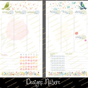 Planner Inserts | Agenda Inserts | Planner | Personal Size PRINTED Insert | WO2P | FiloFax | Planner Insert | Printed Planner Pages | LV mm image 2