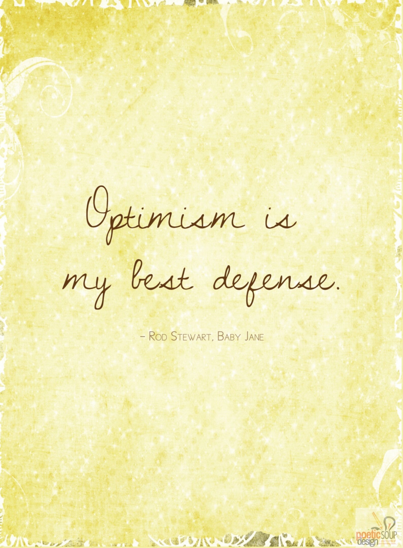 Song Lyric Print Rod Stewart quote Baby Jane Quote Etsy