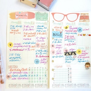 Planner Inserts | Agenda Inserts | Planner | Personal Size PRINTED Insert | WO2P | FiloFax | Planner Insert | Printed Planner Pages | LV mm image 5