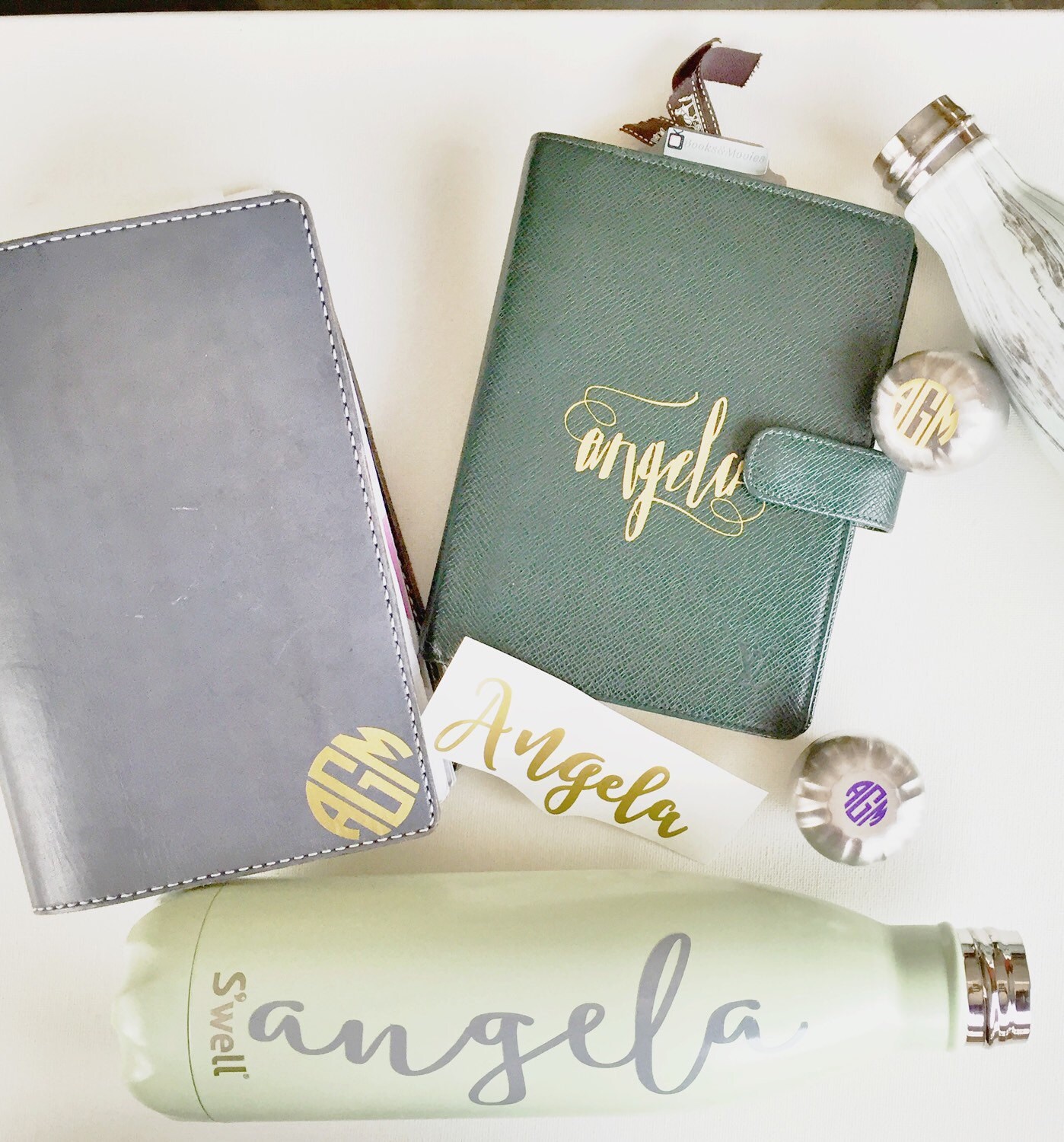 Planner Monogram Monogram Planner Initial Vinyl Monogram Etsy Canada