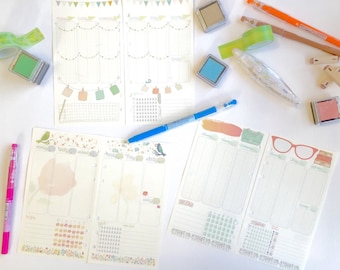 Planner Inserts | Agenda Inserts | Planner | Personal Size PRINTED Insert | WO2P | FiloFax | Planner Insert | Printed Planner Pages | LV mm
