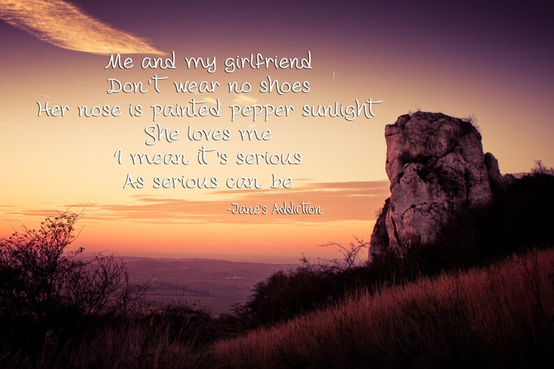 Jane's Addiction Jane's Addiction Lyrics Etsy