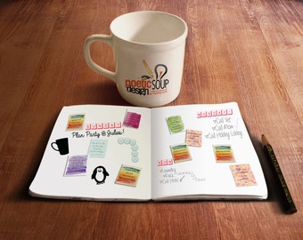 Planner Stickers | Goal Stickers | InkWELL Press Stickers | Midori TN | Erin Condren Stickers | erin condren planner stickers| FiloFax