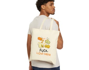 Grappige draagtas kaasliefhebber, boodschappentas kaas vervoeren, herbruikbare canvas tas, milieuvriendelijke markttas, boodschappentas, draagtas kaas