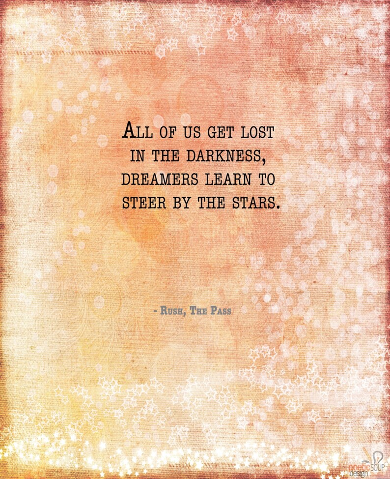 Song Lyric Print Rush quote The Pass Lyrics Typography Etsy