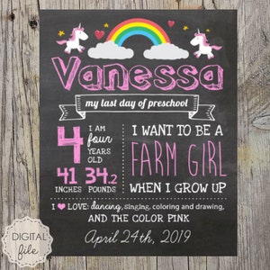 Girls Last day of school sign - DIGITAL FILE!