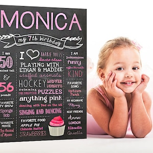Blush rosa 5th cumpleaños signo de pizarra - Chicas foto prop cartel de la pizarra de la bolaerina - color personalizado y cualquier edad - archivo DIGITAL!