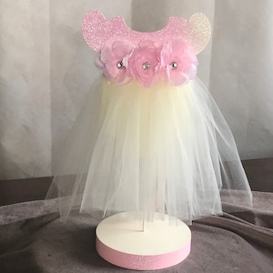 Tutu Dress Centerpiece. Dress Baby Shower Centerpiece. Baby First Birthday, Communion, Baptism or Bridal shower centerpiece.