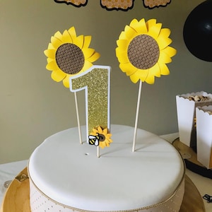Bijentaarttopper, bijenbabyshowertaarttopper.