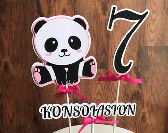 Panda Centrepiece, Panda Cake Topper.
