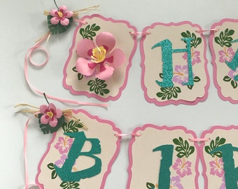 Personalisierte Moana Geburtstagsbanner: 3D Party Wanddekoration