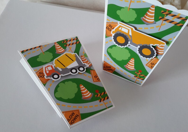 Construction Treat Box Construction Site Party Favor Box Set of 10 Construction theme party. Construction Popcorn Boxes