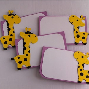 Tarjetas de lugar para baby shower con diseño de jirafa, 12 unidades. Etiquetas para alimentos, tarjeta de lugar para fiesta de safari en la jungla.