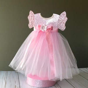 Tutu Dress Centerpiece. Girl Dress Centerpiece for baby shower, birthday or bridal shower.
