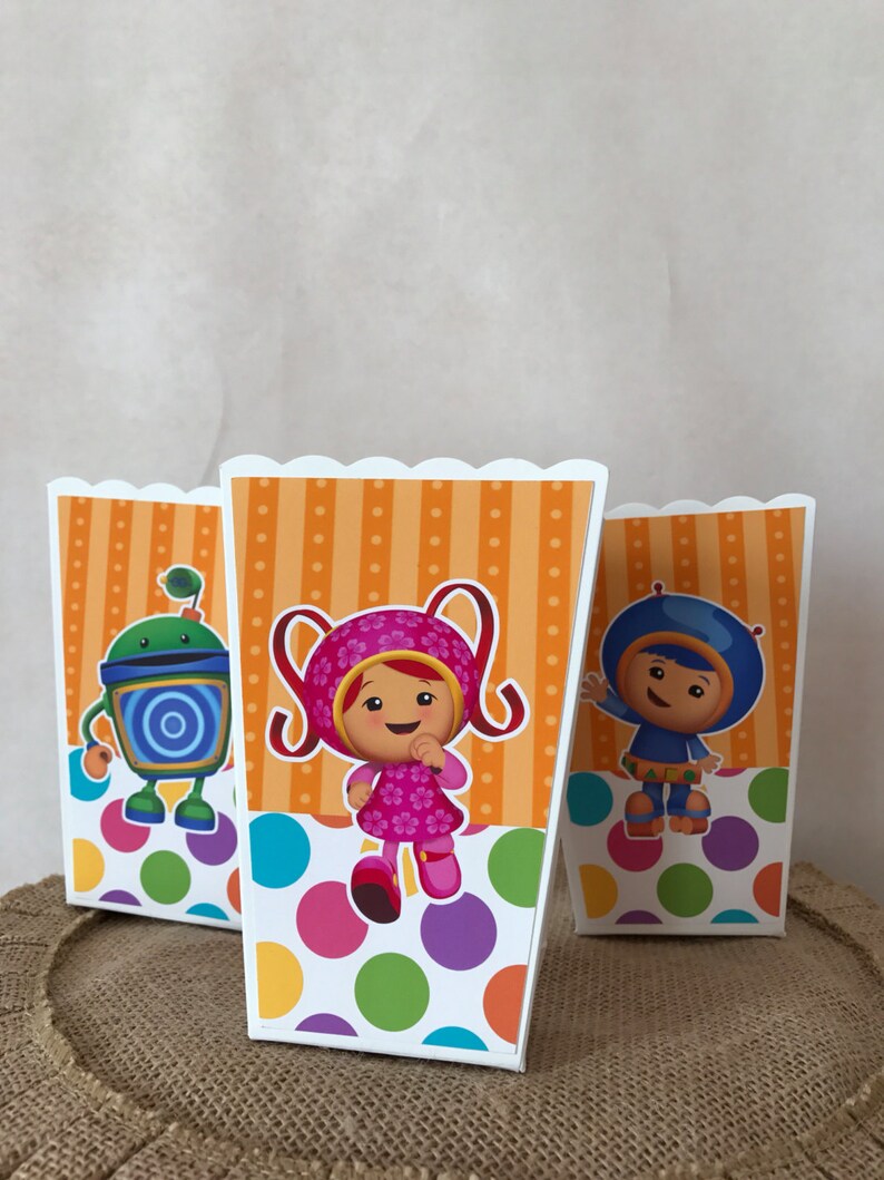 Team Umizoomi Popcorn Boxes Set Of 10 Party Favors Team Etsy