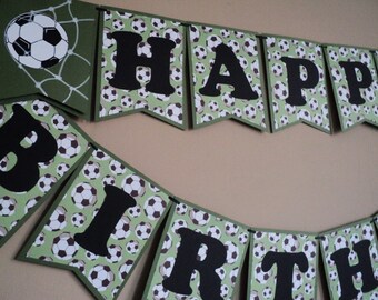 Soccer Birthday Party Banner: Personalized Sport Theme Decoration