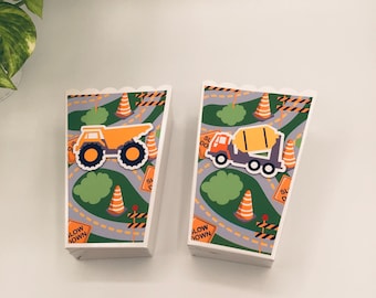 Construction Party Favor Boxes: Truck Theme Treat Boxes, Set of 10