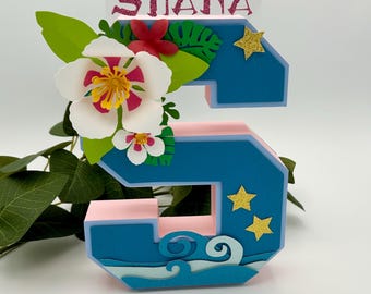 Custom Lilo & Stitch 3D Letter: Tropical Hawaiian Birthday Decoration