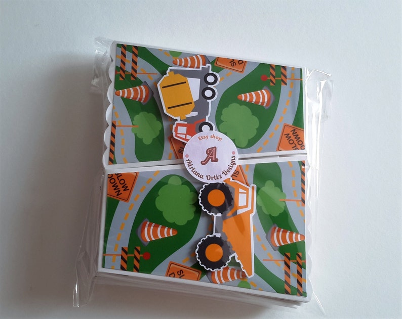 Construction Treat Box Construction Site Party Favor Box Set of 10 Construction theme party. Construction Popcorn Boxes