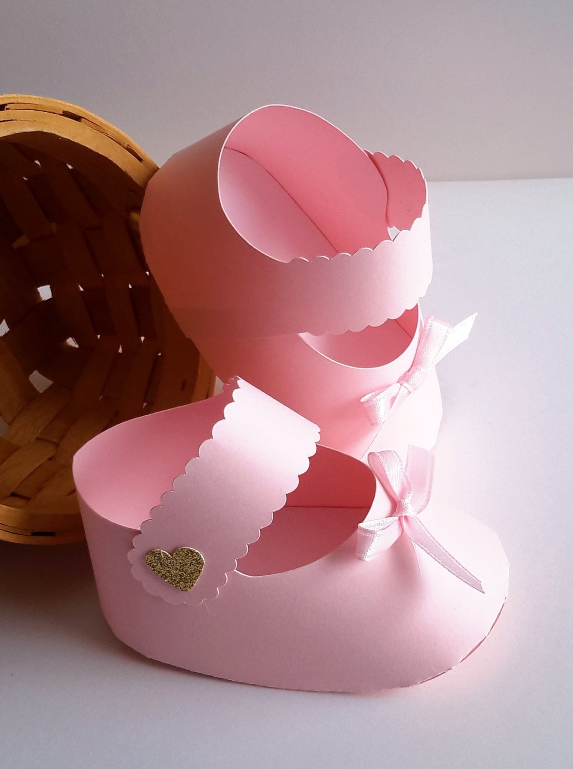 Pink Gold Baby Shower Favors 10 Ct Girl Baby Shower Paper Baby Shoes Shower Decoration Baby Shoes Candy Box