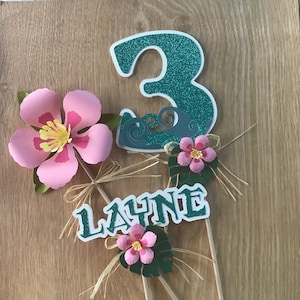 Baby Moana Custom Cake Topper Centerpiece, Baby Moana Birthday Party. Ship to You in 1-3 Business Days