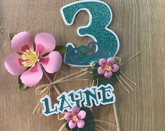 Baby Vaiana Cake Topper: Benutzerdefinierte Geburtstagsfeier Herzstück