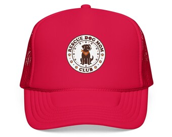 Gorra de camionero de espuma del club de mamás de perros rescatados / Rescate de perros, gorra para mamás de mascotas