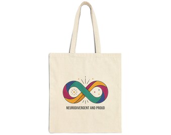 Bolso con el símbolo del infinito de la neurodiversidad, orgullo autista, afirmación de la identidad