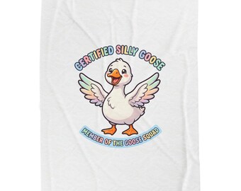 Manta Silly Goose certificada / animal gracioso, meme adorable, baby shower