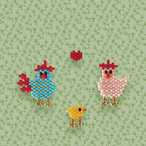 Motif famille poulet