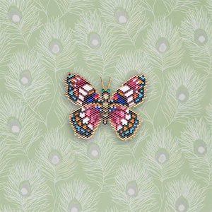 Patrón de mariposa almirante blanco
