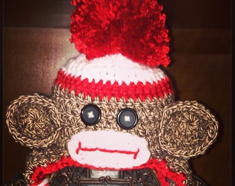 Crochet Sock Monkey Hat