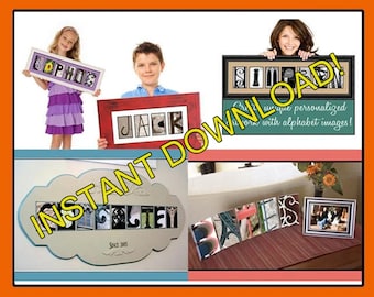 DIY Name Frames Alphabet Photography INSTANT DOWNLOAD 130 individual letter images of Letter Photos to create alphabet art