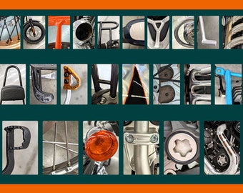 MOTORCYCLE Letter Art DOWNLOAD - 125 Images Full Color - Create Personalized DIY Last Name alphabet photography with 4x6 jpeg photos