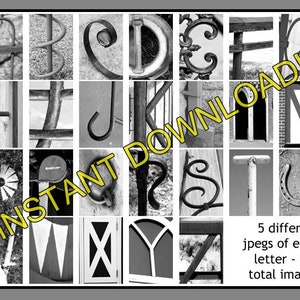 130 Individual Letter jpg Files - Letter ArtAlphabet photography INSTANT DOWNLOAD - DIY Christmas Anniversary Birthday Wedding Shower Gifts