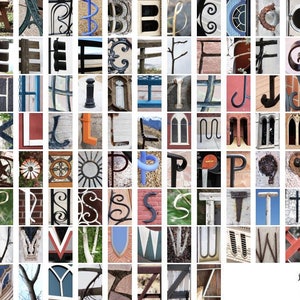 DESCARGA de Arte de letras de tamaño 5 x 7, 130 imágenes a todo color, Crea una fotografía personalizada del alfabeto del apellido DIY con fotos del alfabeto jpeg de 5 x 7