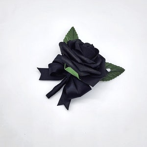 Black Boutonnieres And Corsages, Available In 27 Colors, Corsages Available In Pin On And Wrist,Matching Bouquets Available